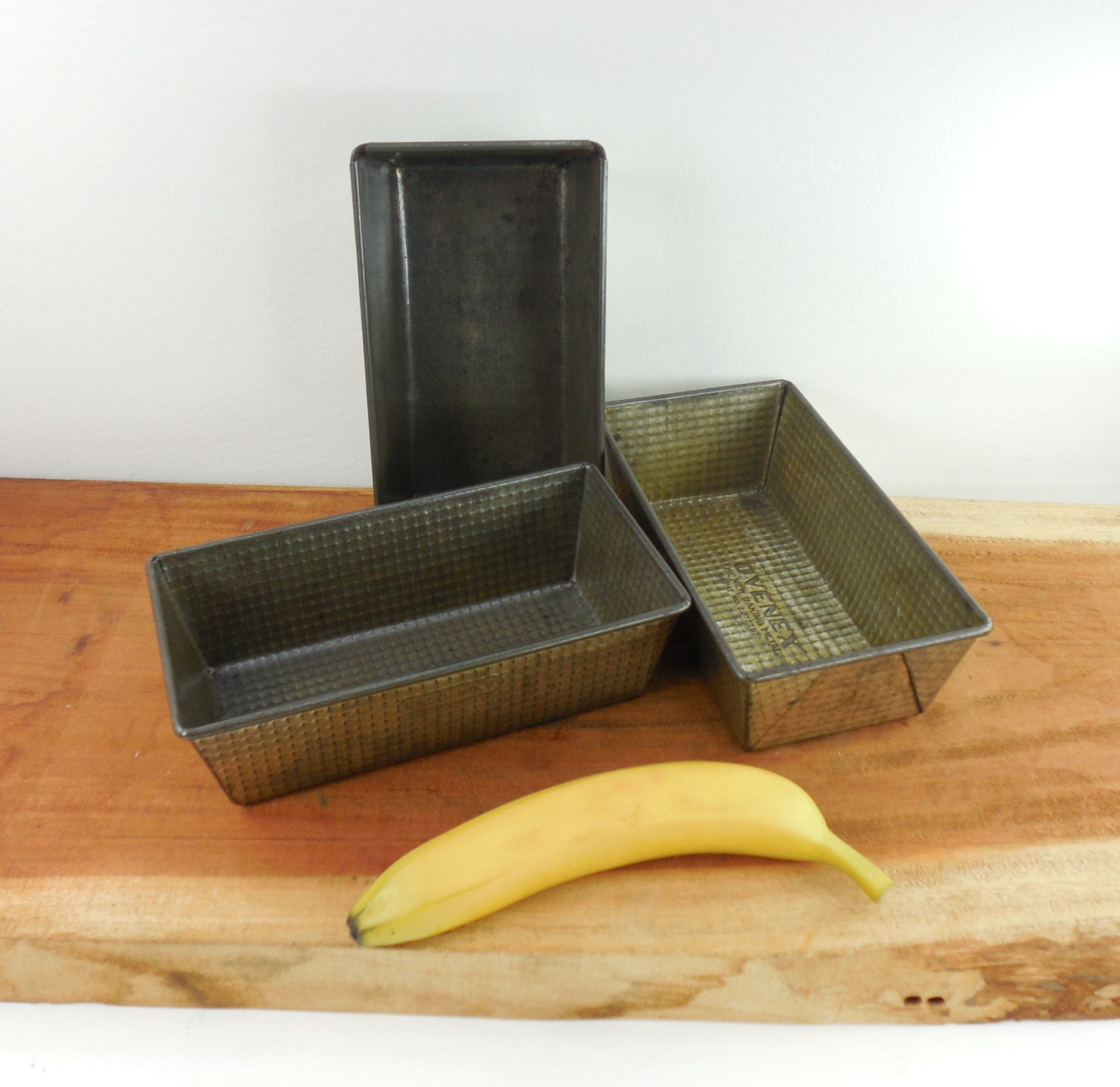 3 Set... EKCO Ovenex No. 7 Bread Loaf Baking Pans Bakeware