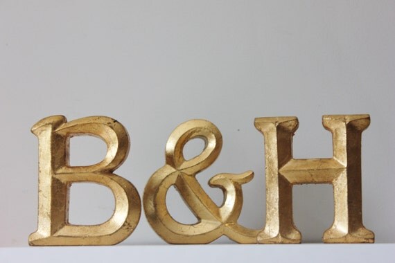 payment initial letters 7 Leaf LETTERS Style GOLD And Vintage Ampersand 2 Gold Resin