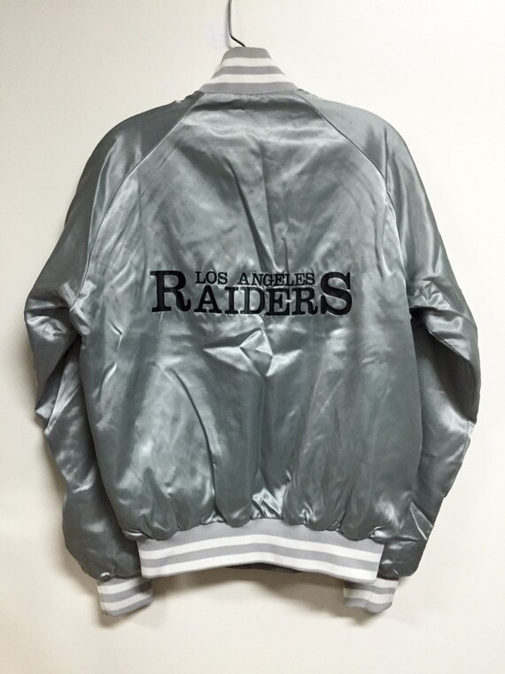 Raiders jacket 90s vintage Los Angeles Raiders grey by NTRDMNSNL
