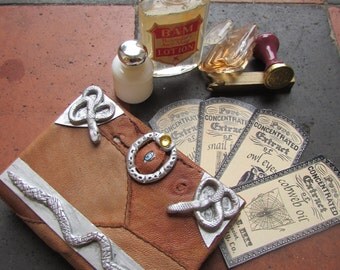 Inspired by Sanderson sister's, Hocus Pocus Spell Book Replica, Box, Pocket size 4"x 3" with potion labels