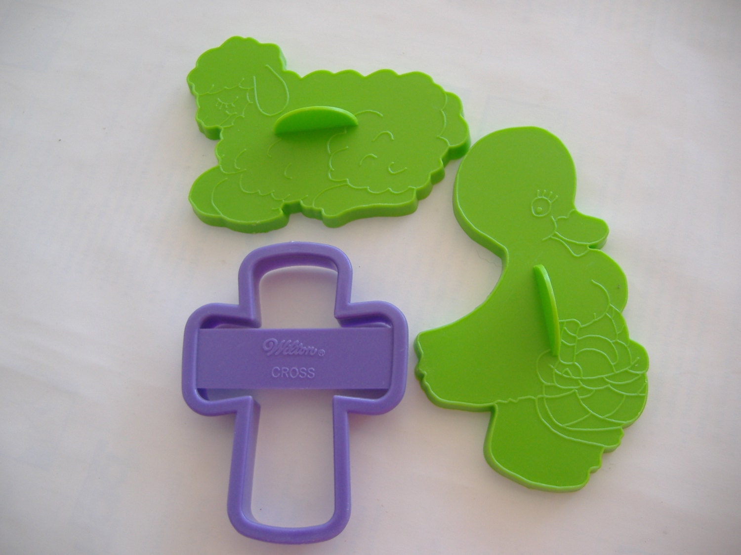 Three Vintage Easter Cookie Cutters by Wilton