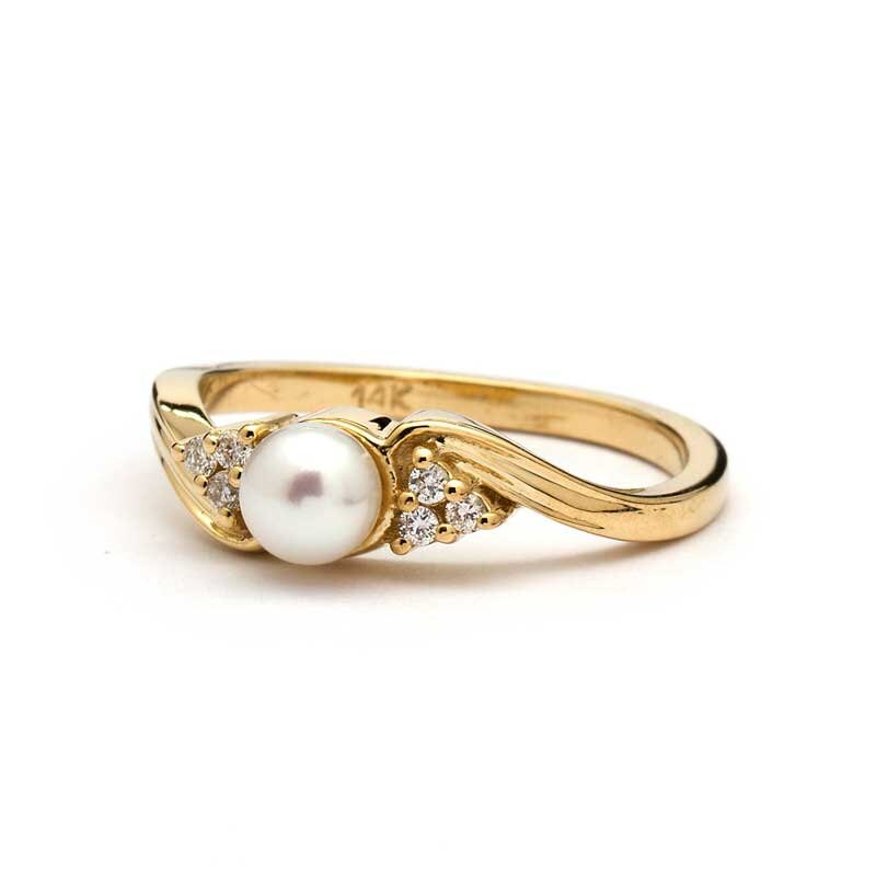 Pretty Pearl Engagement Rings | Martha Stewart Weddings