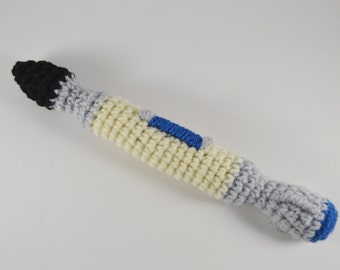 Doctor Who 10th Doctor's Sonic Screwdriver Plush, Doctor Who Baby Rattle Toy, Doctor Who Cosplay, Nerdy Baby Gift, Whovian Gift, Baby Rattle