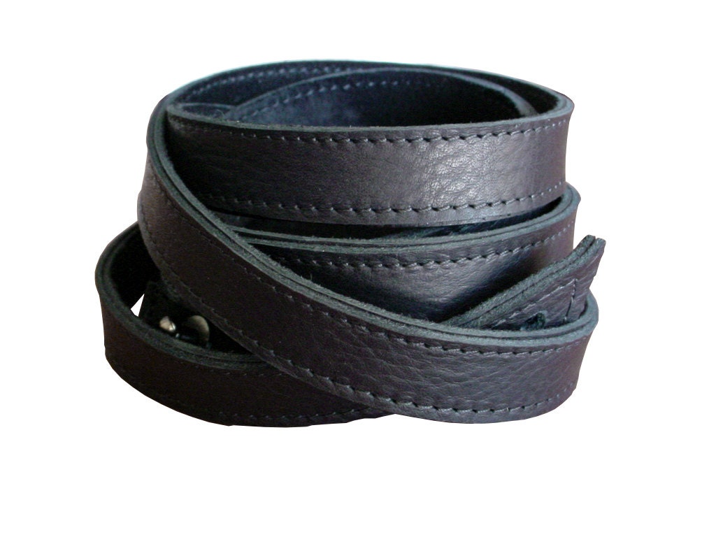 Double Wrap Belt Womens Belts Black Leather Belt by ManoBello