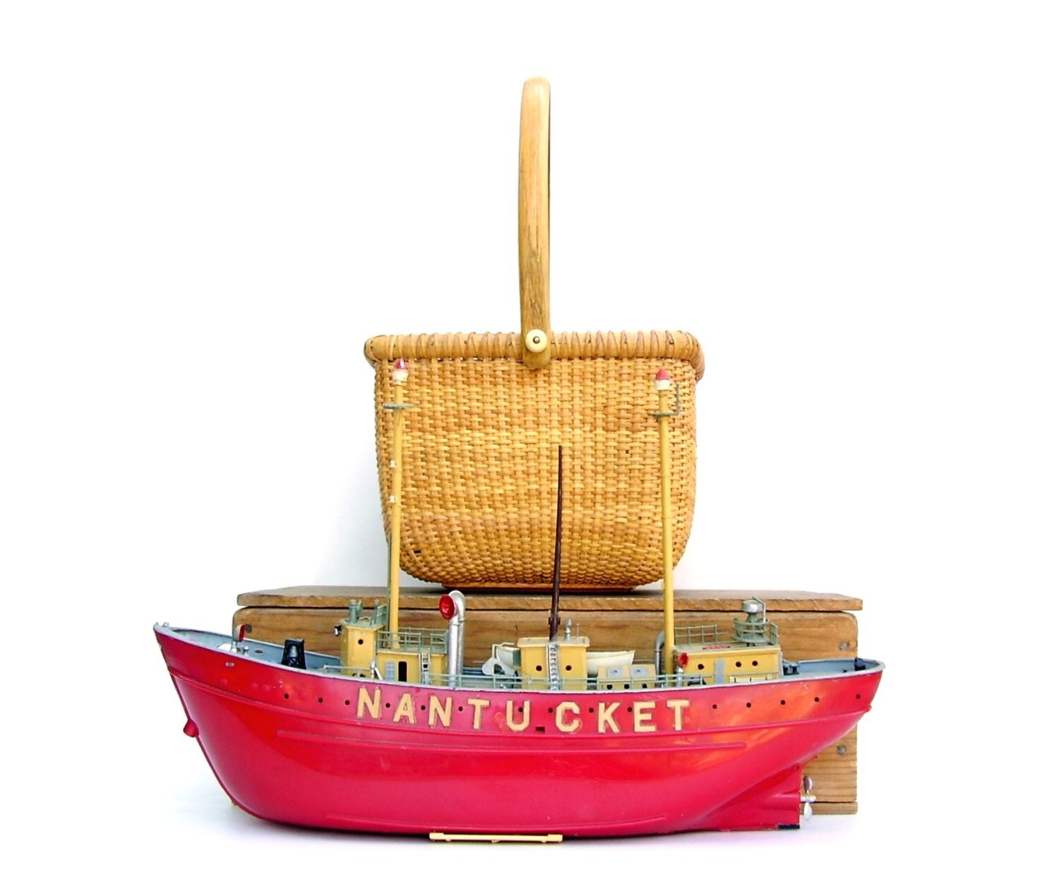 Vintage Nantucket Basket Nautical Lightship Baskets Cape Cod