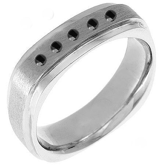 Mens Wedding Band, Black Diamond Ring, Mens Ring, Mens Diamond Ring, 0 ...