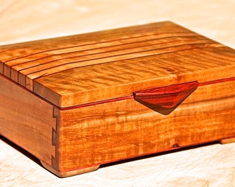 Jewelry Box of Pacific Madrone and Padauk