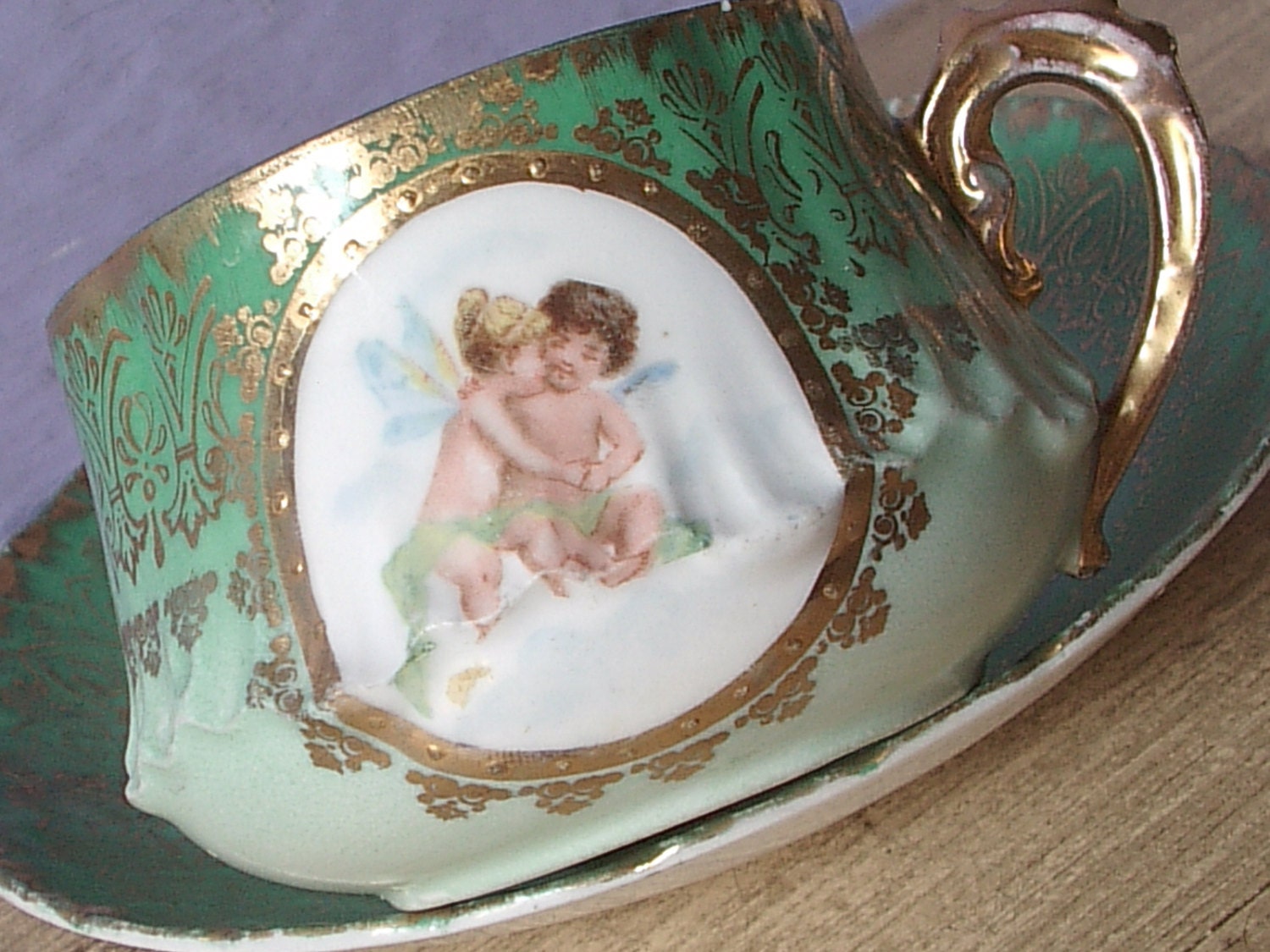 Antique 1890's Victoria Austria porcelain tea cup by ShoponSherman
