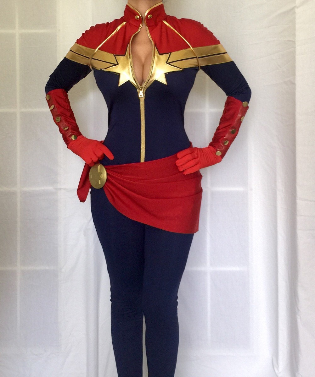 Captain Marvel Superhero Costume. CosplayCustom made