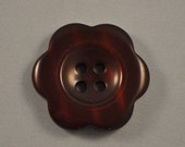 STORE CLOSING Sale Riley Blake Brown Pearl Flower 1.5 inch button (4)
