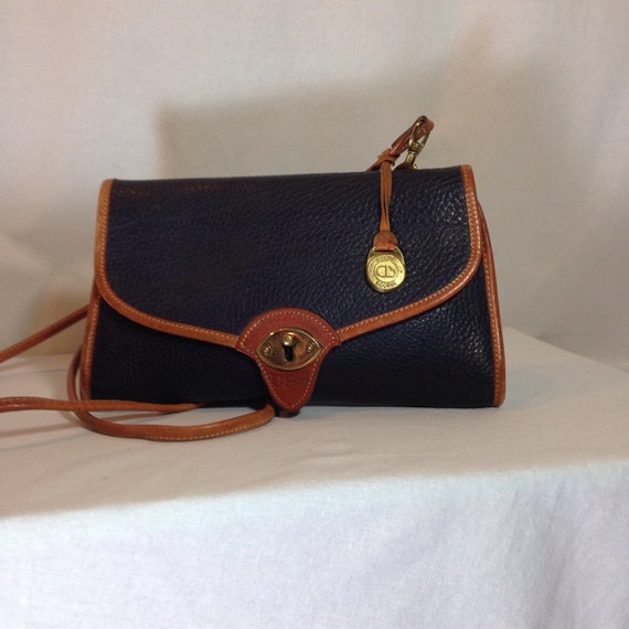 Vintage navy blue dooney and bourke crossbody/ by TheReformedMoth