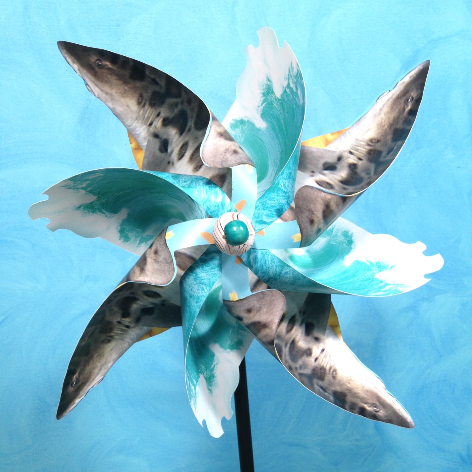 Leopard Shark Pinwheel Spinner Whirligig Windmill