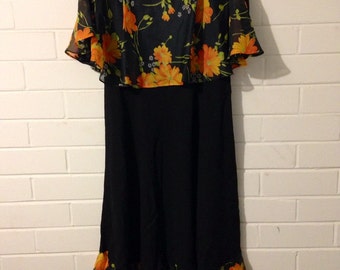 Floral and black dress