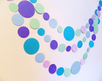Mermaid party decor- Mermaid Birthday decorations - Mermaid bubbles garland- Under the Sea Party decorations - Your color choice