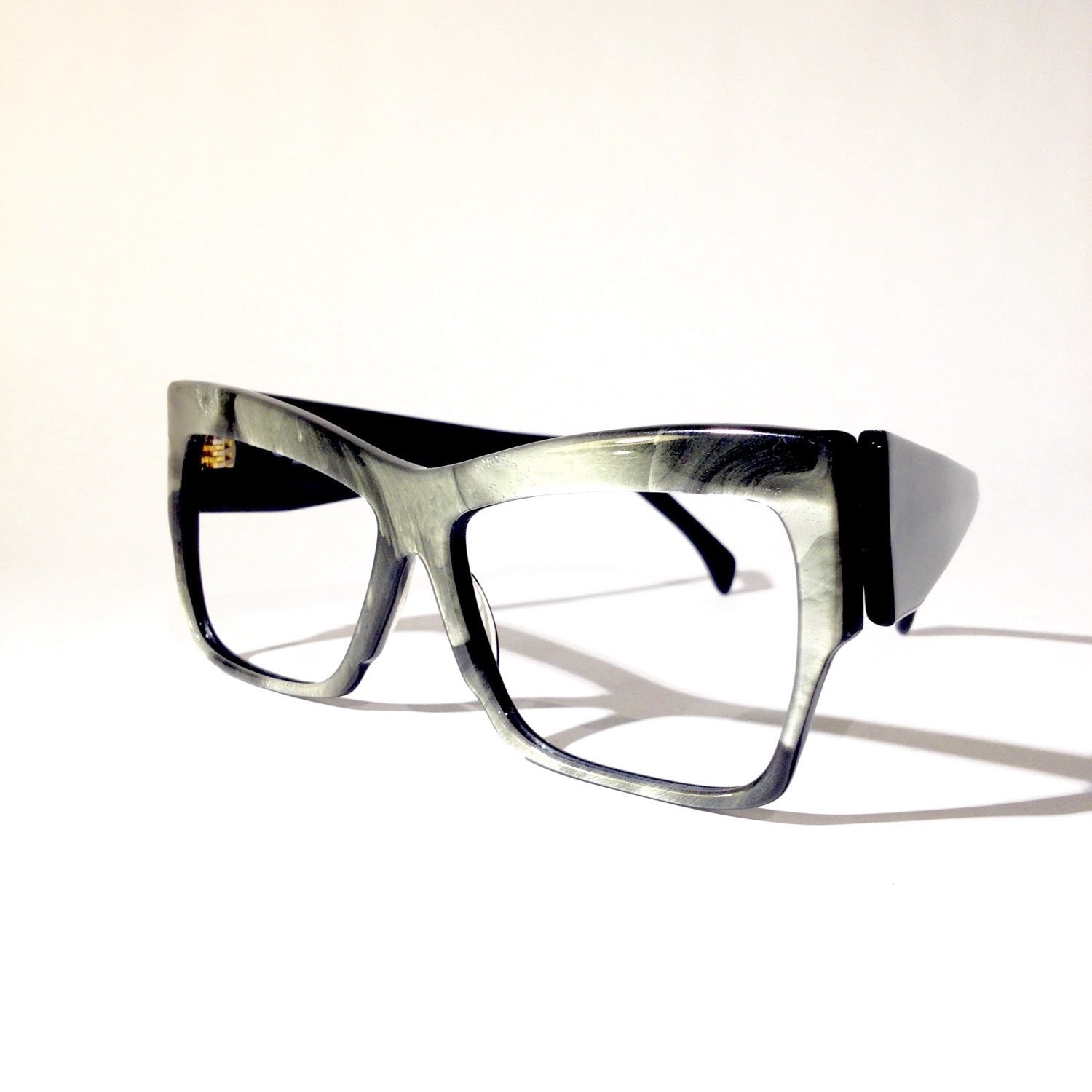 Vintage Byblos / Exquiste Marble Eyeglasses / Rare Larger Size Haute