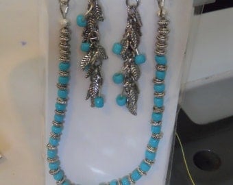 Native American style necklace and earrings