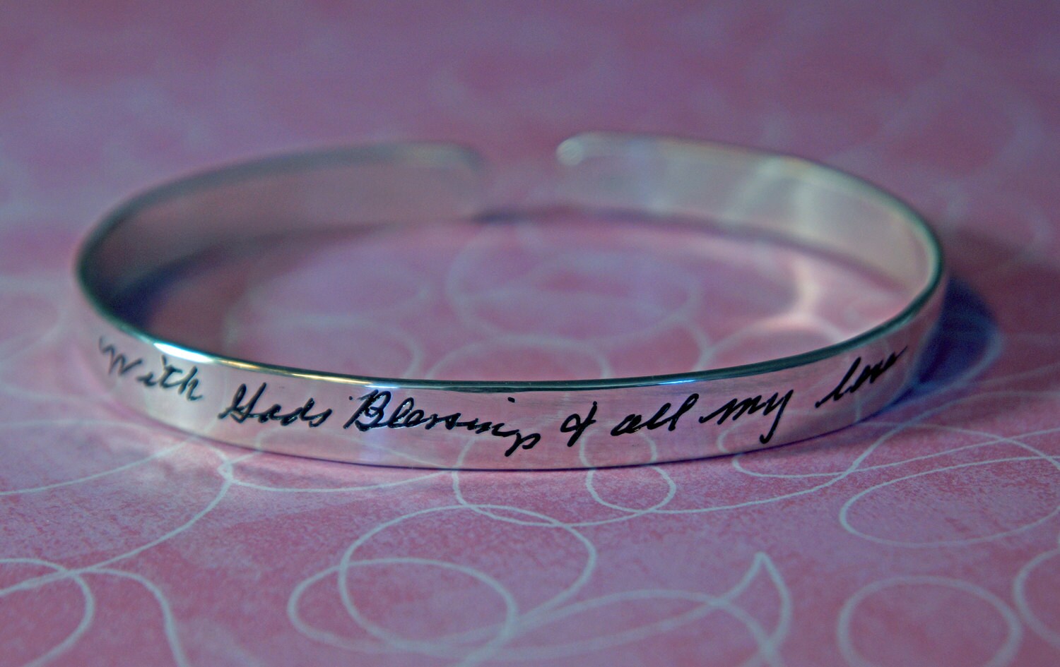 Personalized bracelet personalized quote handwriting