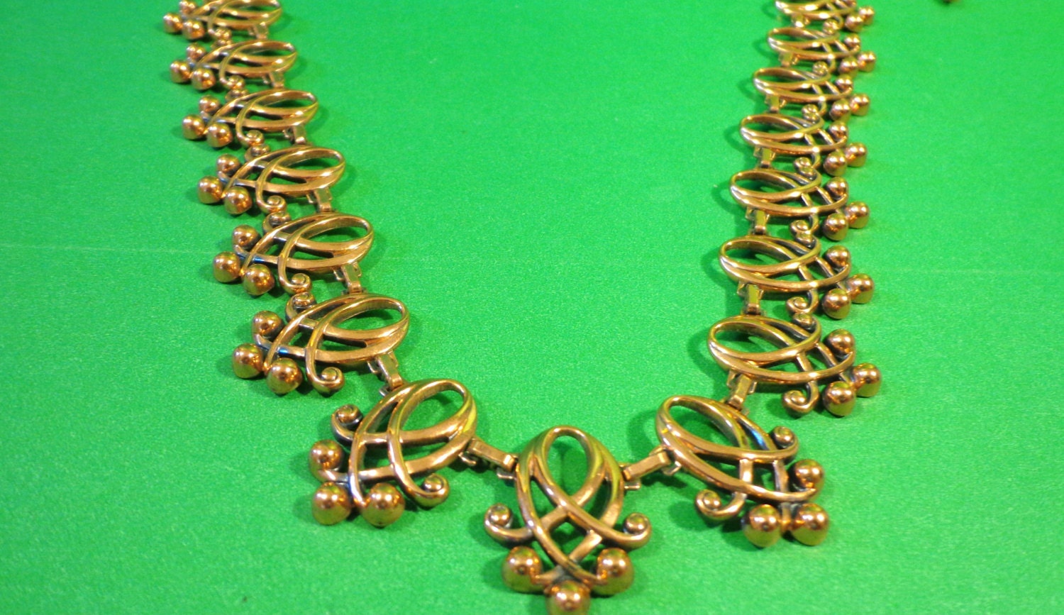 RENOIR feminine NECKLACE COPPER splendid Filigree Style