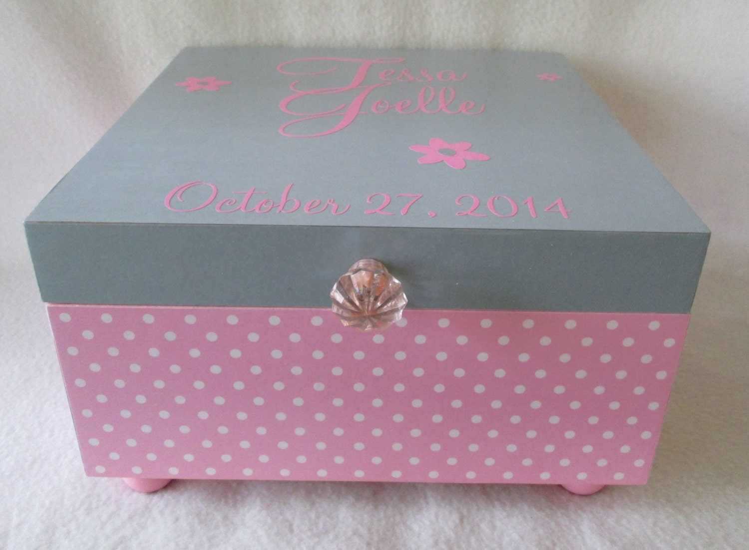Girl Keepsake Box Personalized Memory Box Large Keepsake