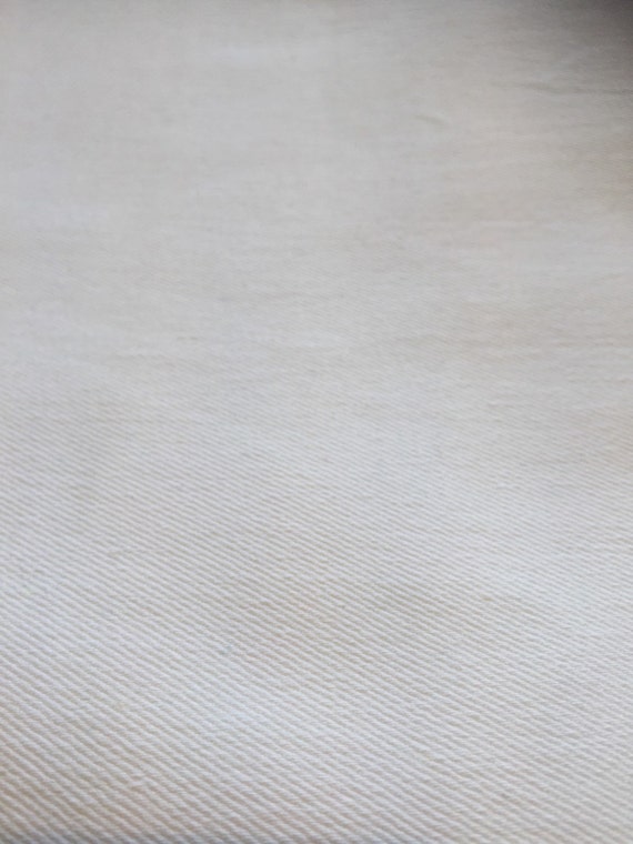 Stretch Twill Fabric By the Yard Optic White