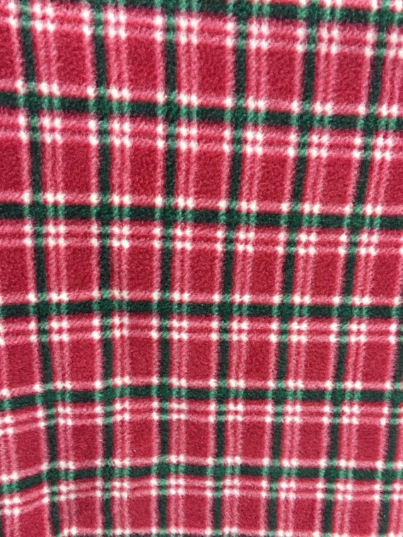 Plaid Print Polar Fleece Fabric by the yard by SOFIRETAIL on Etsy