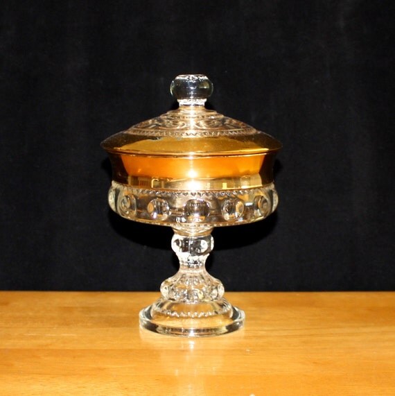Vintage Indiana Glass Kings Crown Lidded by cocoandcoffeevintage