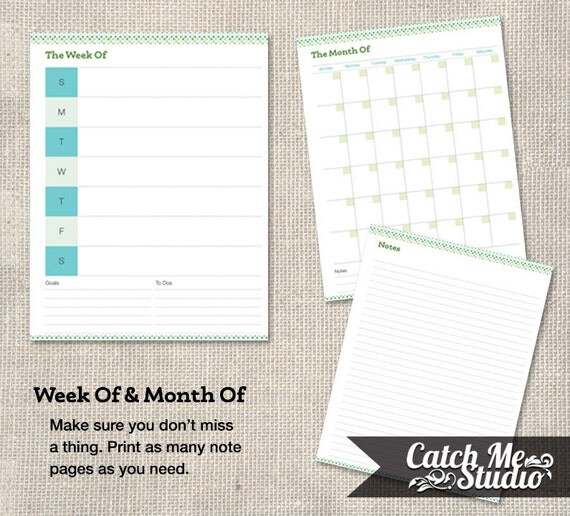 Printable Party & Event Planner Kit 8.5 x 11 by CatchMeStudio