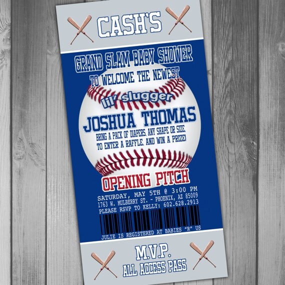 Los Angeles Dodgers Inspired Baseball Baby Shower by CLaceyDesign