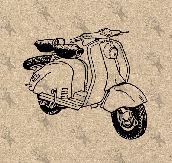 Retro Drawing Moped Vespa Scooter Vintage Instant Download Digital Printable Clipart Graphic Scrapbooking Burlap Kraft Totes Towels HQ Retro Drawing Moped Vespa Scooter Vintage Instant Download Digital Printable Clipart Graphic Scrapbooking Burlap Kraft Totes Towels HQ
