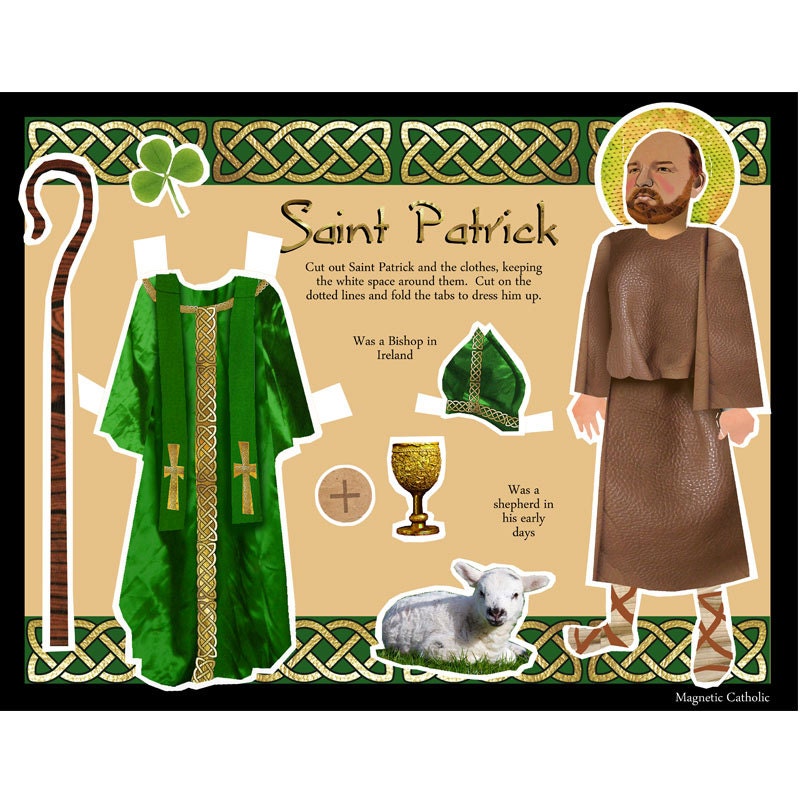 St Patrick Patron saint of Ireland Catholic saint digitial