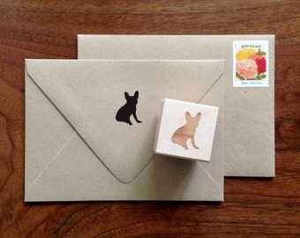 French Bulldog Silhouette Stamp