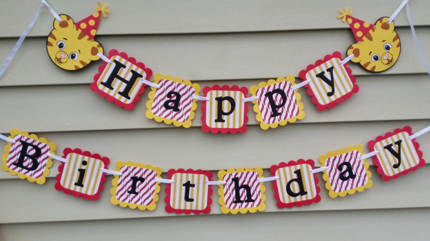 Daniel Tiger name OR happy birthday banner