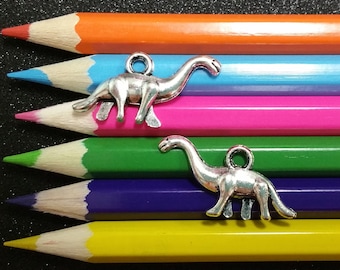 10 PCS - Dino Dinosaur Animal Prehistoric Silver Charm Pendant C0164