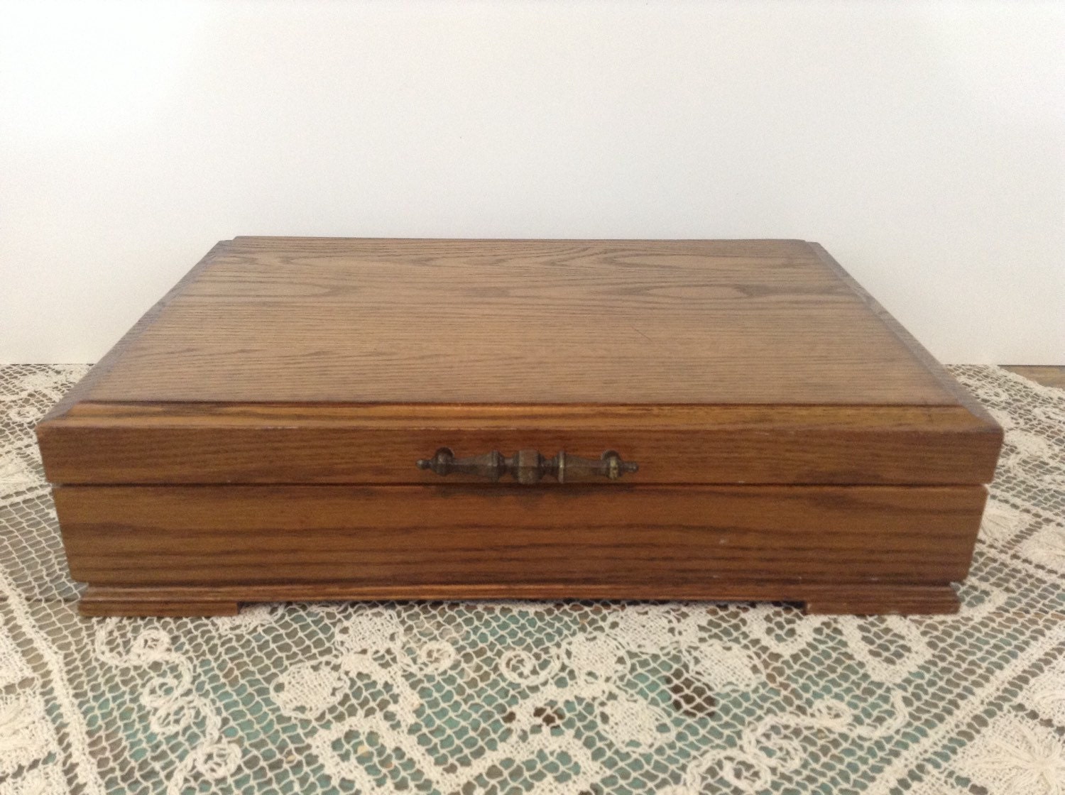 Oak Flatware Box / Silver Box / Silverware Box / Silverware Storage