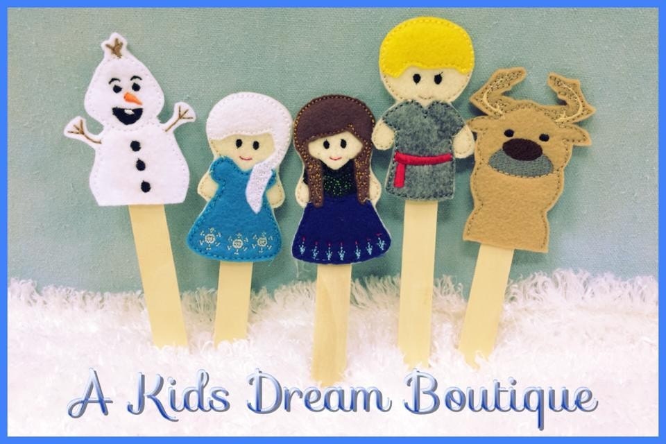 Frozen finger puppets set of 5 Elsa Anna by AKidsDreamBoutique