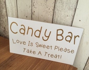 Candy bar sign love is sweet please take a treat