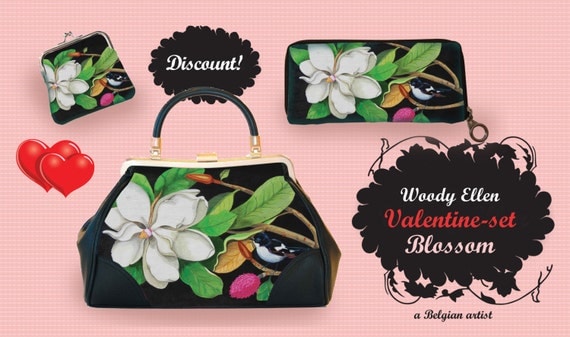 retro handbag set, vintage handbag set,Miss White,christmas,gifts,gifts for her,Woody Ellen handbag,christmas gifts,christmas gift ideas