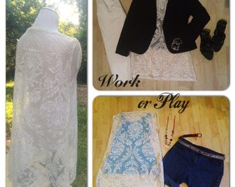 White lace tunic