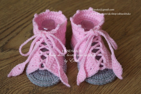 Crochet baby sandals, baby gladiator sandals, baby booties, baby shoes ...