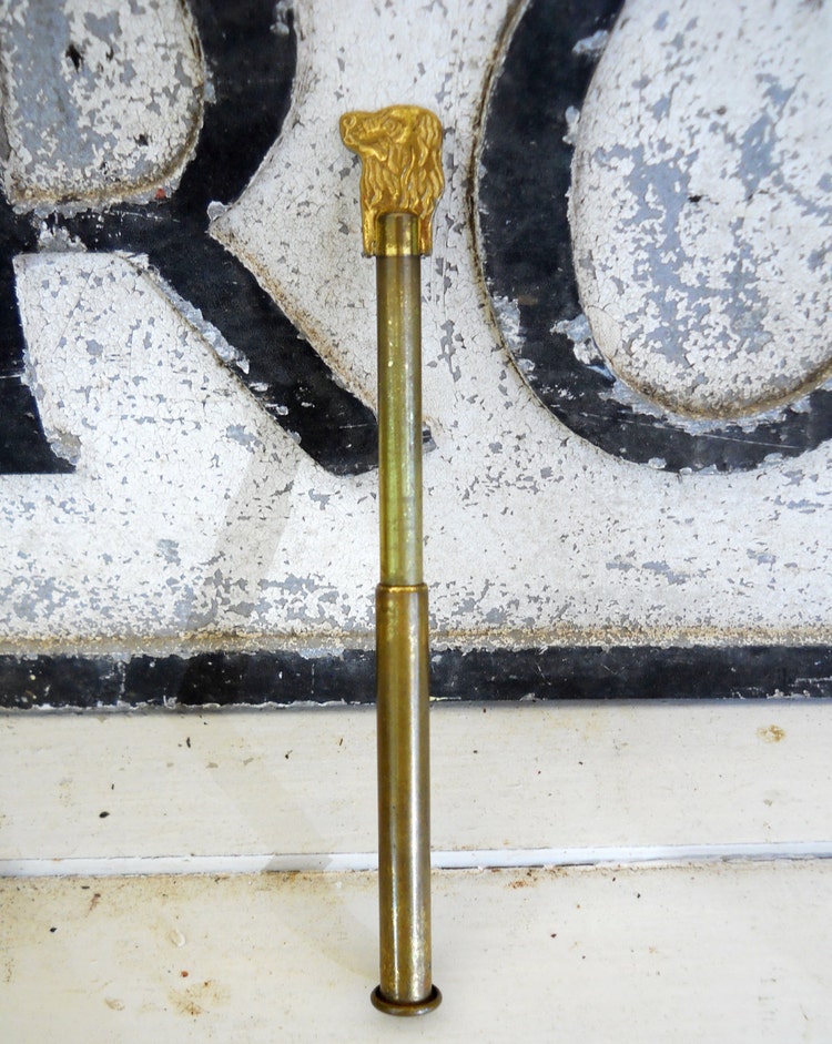 Vintage Brass Dog Slide Whistle 1930s Quaker by SirGunnisonsFarm