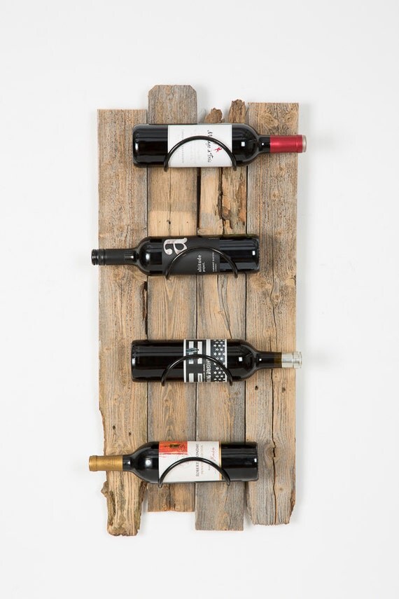 barn wood wall wine rack by DelHutsonDesigns on Etsy