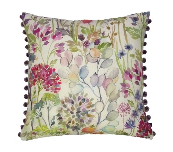 Voyage Maison Country Garden Hedgerow linen floral fabric with