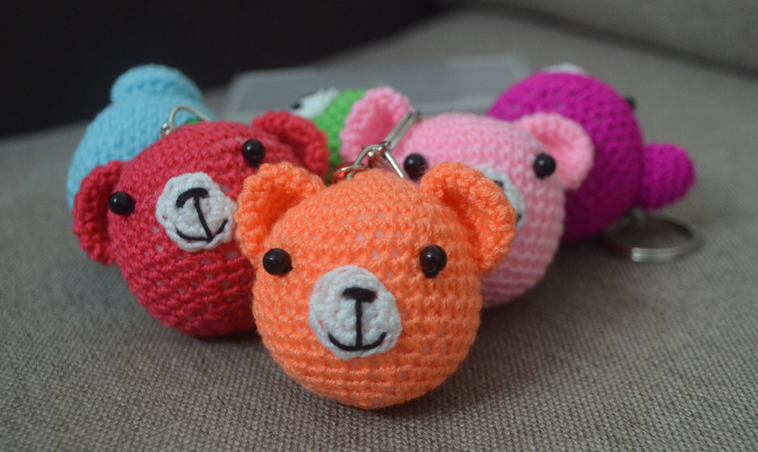 5pcs Teddy Bear Amigurumi Keychain Plush by BabesCreation ...