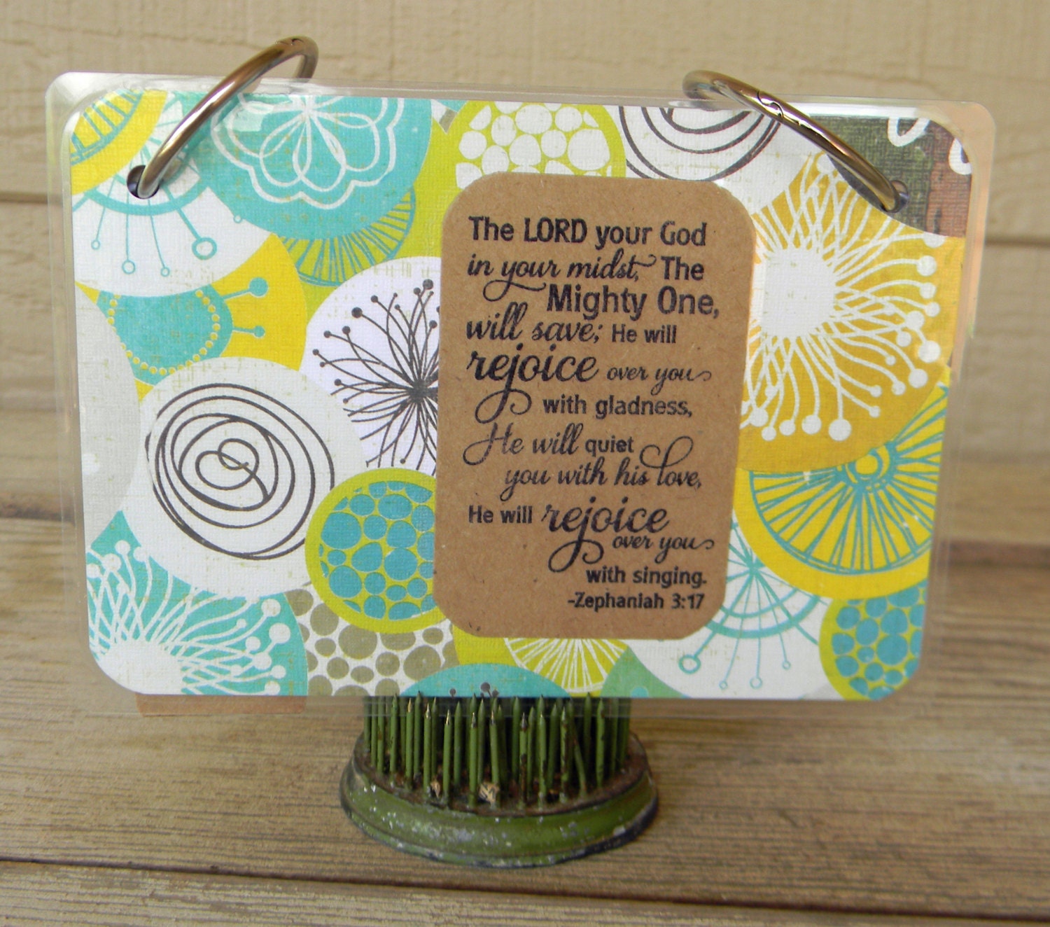 Custom Index Card Holder Binder 3x5 4x6 Christian Bible verse