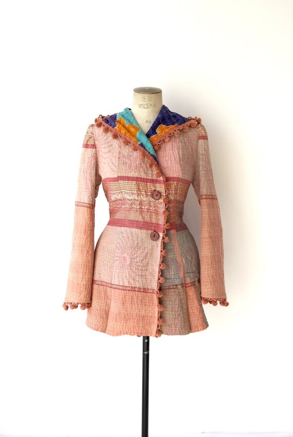 kantha quilt jacket hooded kantha jacket kantha coat kantha