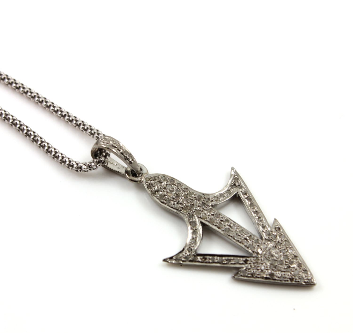 Pave Diamond Pendant Pave Arrowhead Pendant Diamond