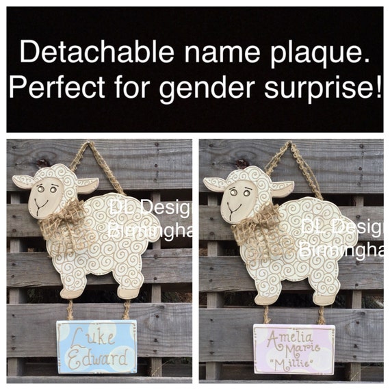 Little lamb hospital door hanger or nursery by DLDesignsBirmingham