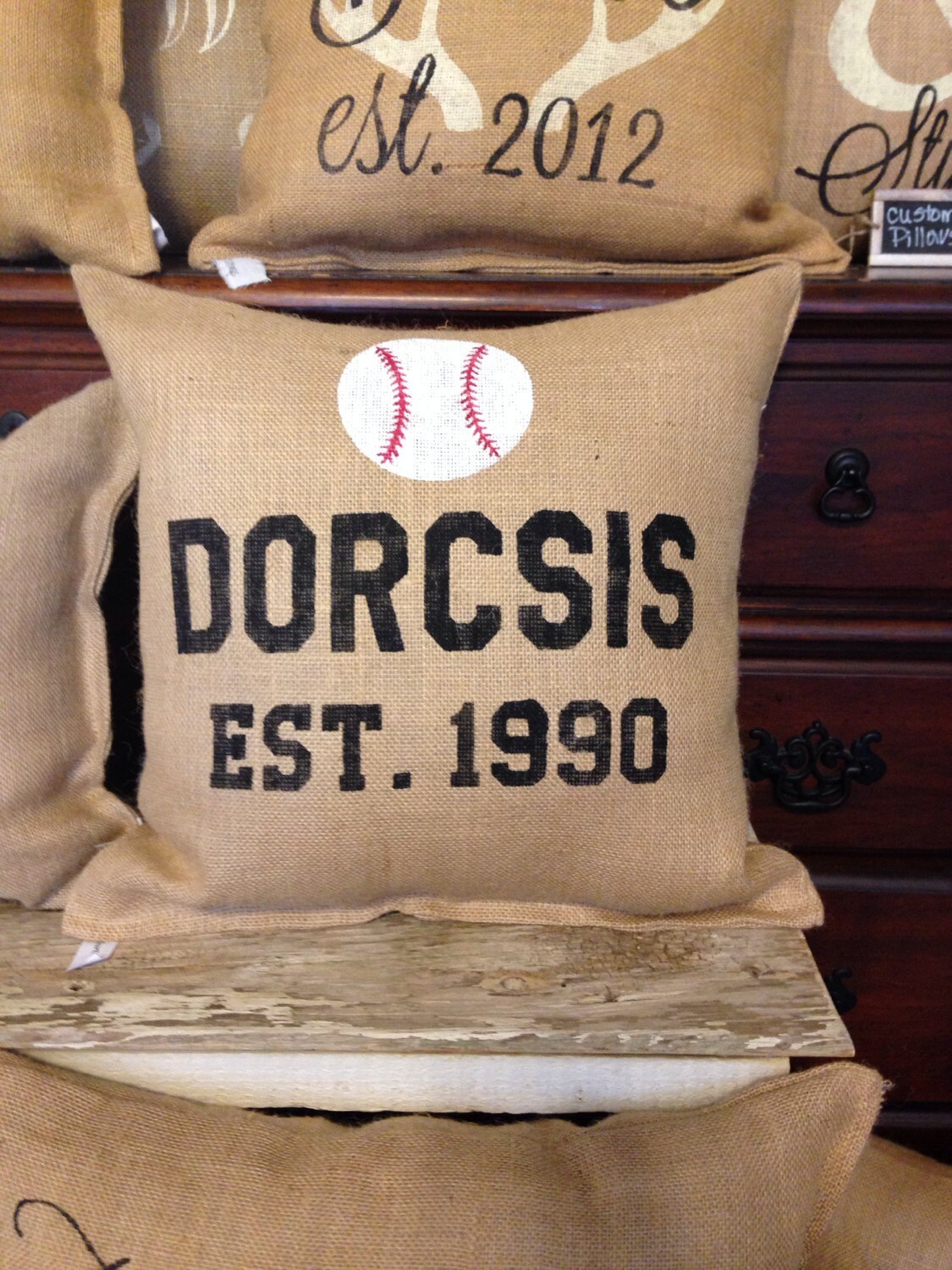 Personalized baseball pillow boys room pillow boys room