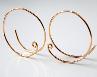 Gold Hoop Earrings, Sterling Silver Hoops, Earrings, Rose Gold Hoops, Silver Hoops, 14k Gold Small Open Hoops, Hoop Earrings, Gift Ideas