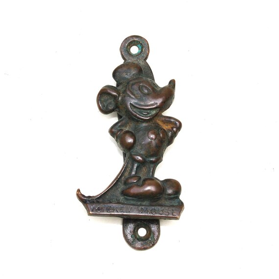 Antique Mickey Mouse Door Knocker Rare Walt Disney Brass